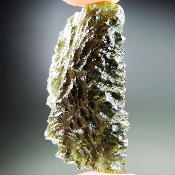 Unique Glossy High Quality A+ Moldavite with Certificate of Authenticity (9.85grams)