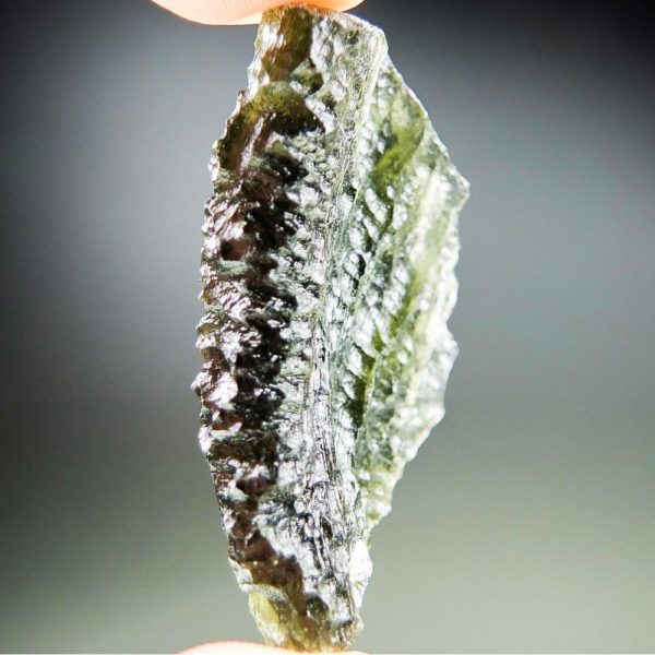 Unique Glossy High Quality A+ Moldavite with Certificate of Authenticity (9.85grams)