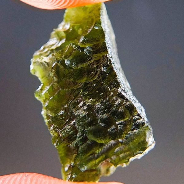 Unique Two Kind of Sculpture Raw Moldavite with Certificate of Authenticity (2.35grams)