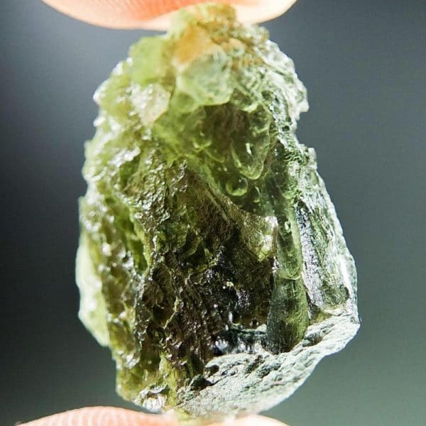 Natural Piece Raw Moldavite with two kind of Sculpture