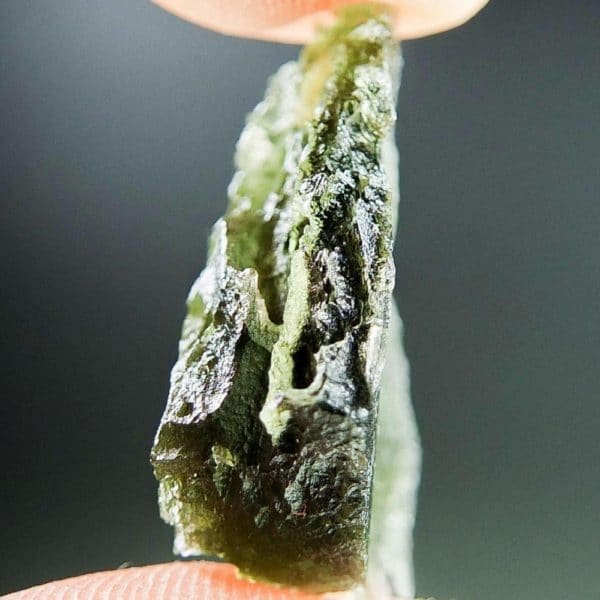 Natural Piece Raw Moldavite with two kind of Sculpture