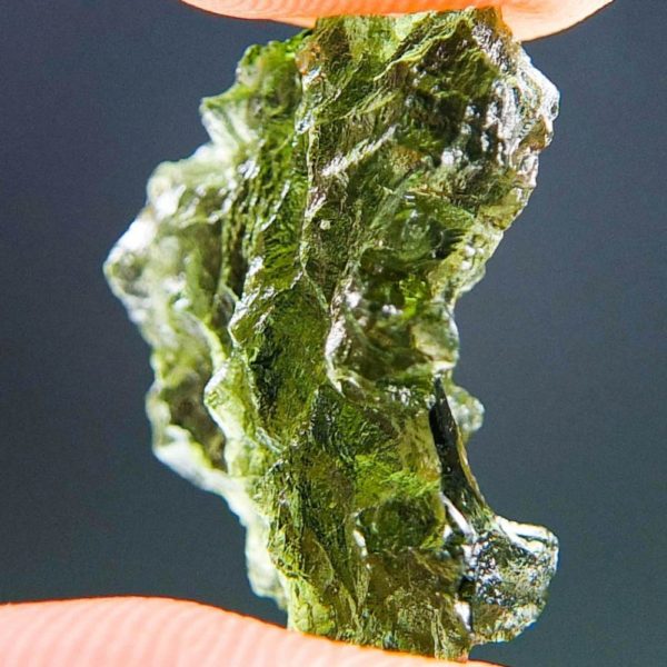 Quality A+/++ Vibrant Moldavite from Besednice with Certificate of Authenticity (1.89grams) 2