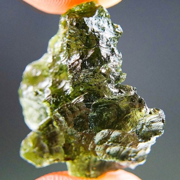 Quality A+ Shiny Moldavite from Besednice with Certificate of Authenticity (4.37grams) 2