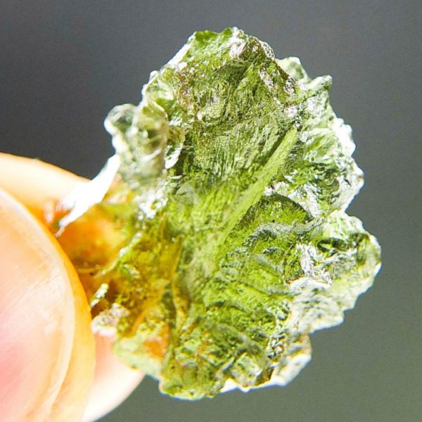 Quality A+/++ Vibrant Moldavite from Besednice with Certificate of Authenticity (1.89grams) 4