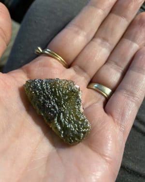 Big Moldavite In Hand Review