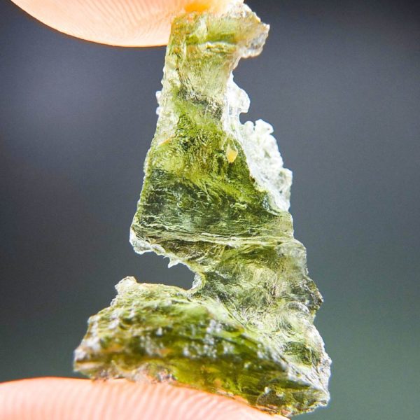 Quality A+ Rare Shape Olive Green Moldavite with Certificate of Authenticity (2.05grams) 1