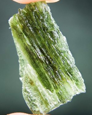 Quality A Olive Green Moldavite With Open Bubble (5.65grams) 1