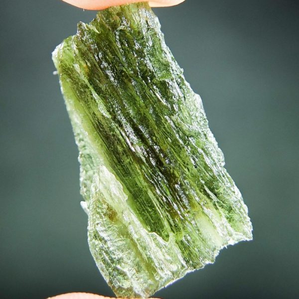 Quality A Olive Green Moldavite With Open Bubble (5.65grams) 1