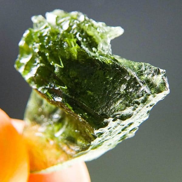 Glossy Vibrant Green Raw Moldavite (2.82grams) 1