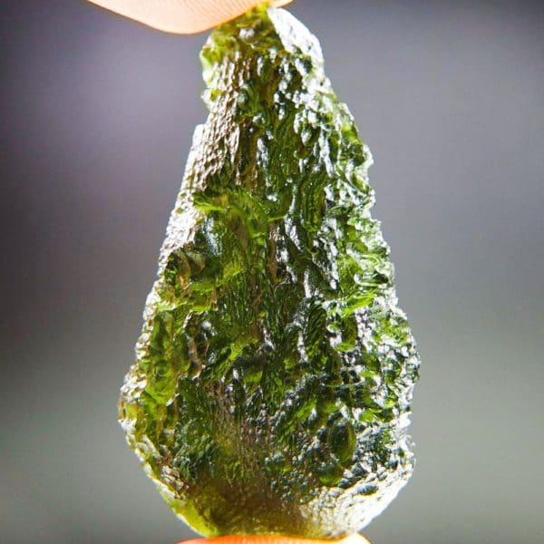 Quality A+ Glossy Drop Shape Moldavite With Certificate Of Authenticity (15.19grams) 1