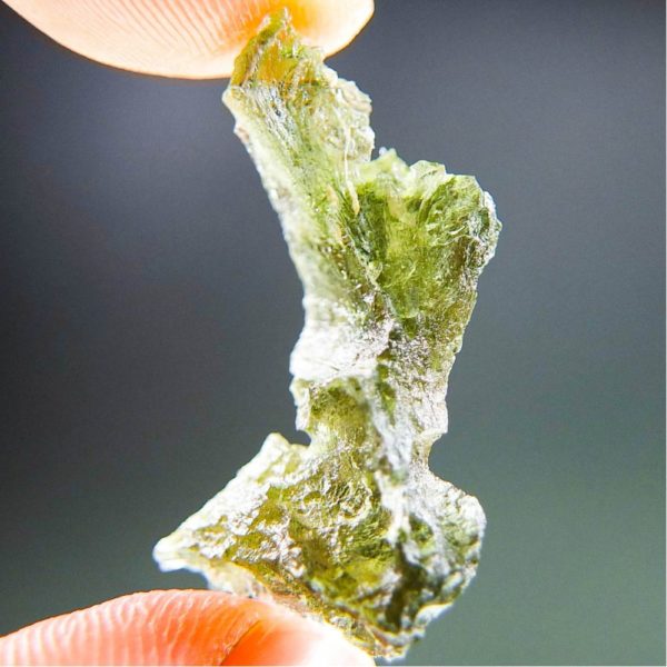 Quality A+ Rare Shape Olive Green Moldavite with Certificate of Authenticity (2.05grams) 2