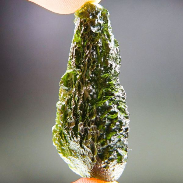 Quality A+ Glossy Drop Shape Moldavite With Certificate Of Authenticity (15.19grams) 2