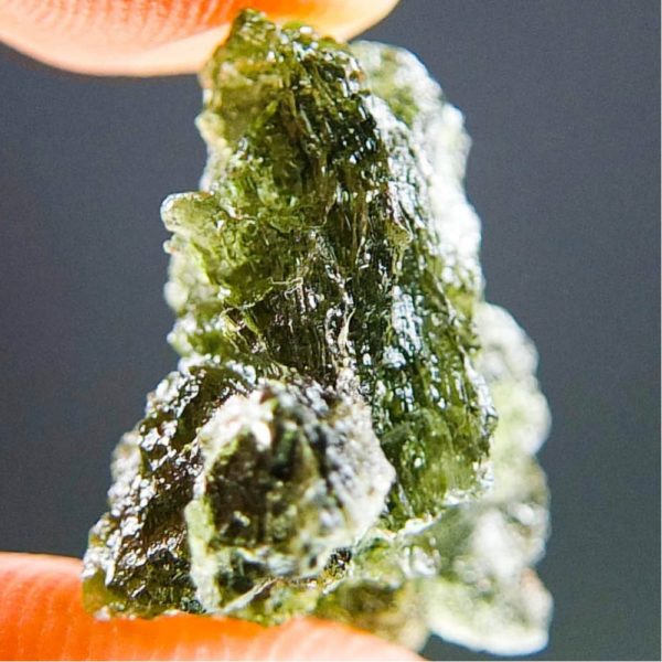 Quality A+/++ Olive Green Moldavite From Besednice With Certificate Of Authenticity (2.17grams) 3