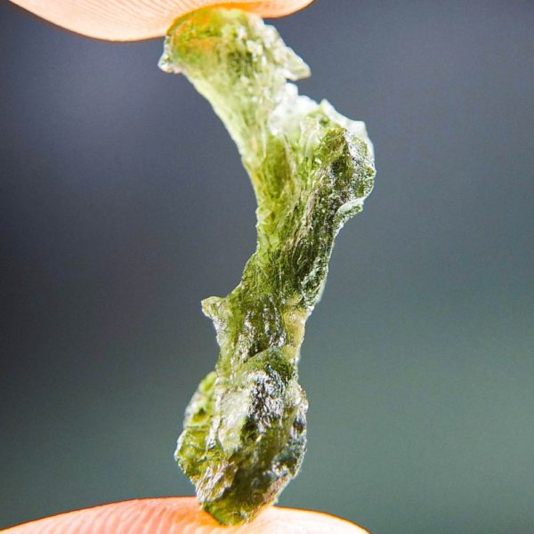 Quality A+ Rare Shape Olive Green Moldavite with Certificate of Authenticity (2.05grams) 3