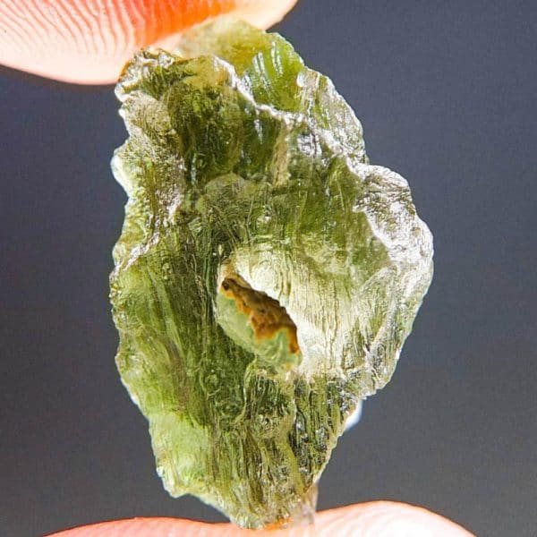 Open Bubble Moldavite from Besednice with Certificate of Authenticity (2.82grams) 3