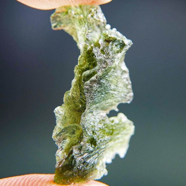 Quality A+ Rare Shape Olive Green Moldavite with Certificate of Authenticity (2.05grams) 4