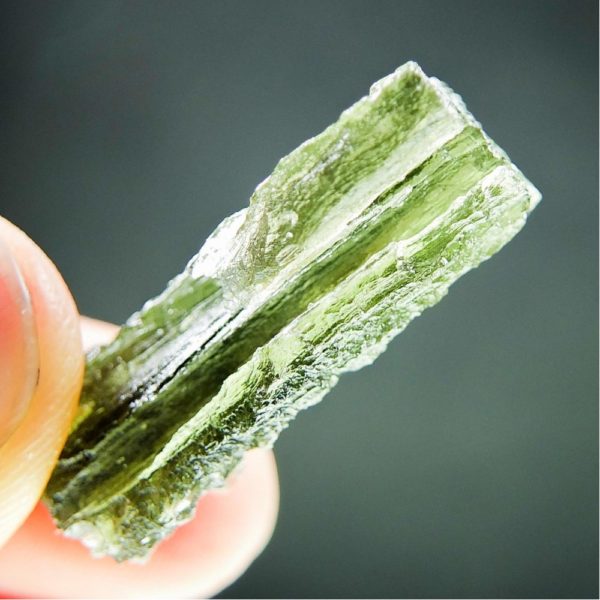 Quality A Olive Green Moldavite With Open Bubble (5.65grams) 4