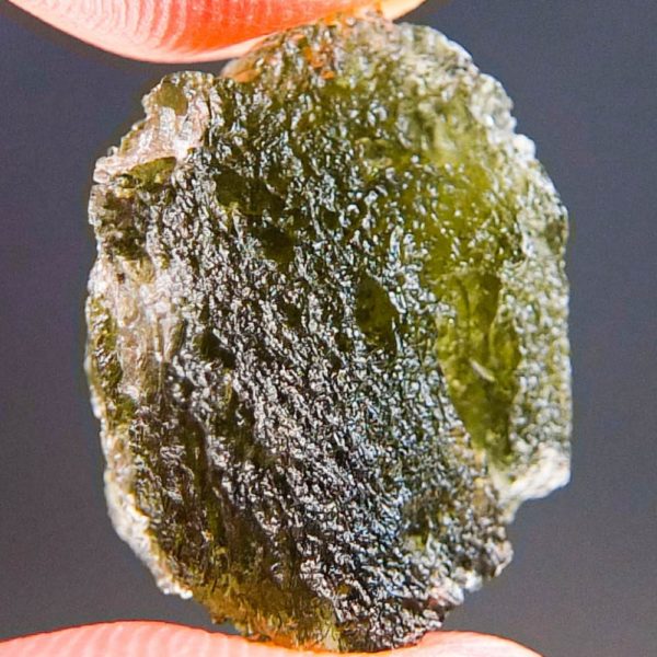 Brown Green Moldavite With Two Kinds Of Sculpture (2.62grams) 4