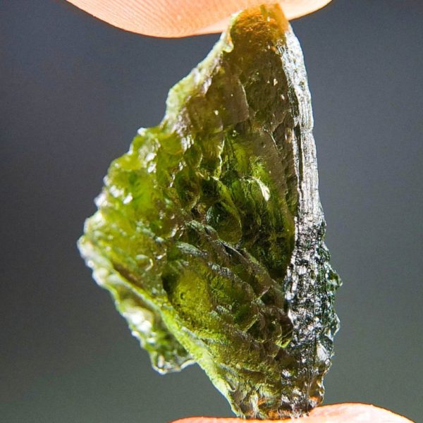 Glossy Vibrant Green Raw Moldavite (2.82grams) 4