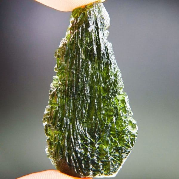 Quality A+ Glossy Drop Shape Moldavite With Certificate Of Authenticity (15.19grams) 4