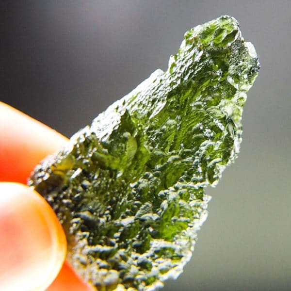 Quality A+ Glossy Drop Shape Moldavite With Certificate Of Authenticity (15.19grams) 5