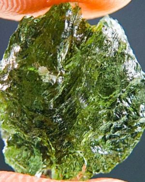 Bottle Green Boulder Shape Moldavite (1.1grams) 1