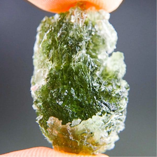 Natural Etched Break Rare Moldavite With Certificate Of Authenticity (5.97grams) 1