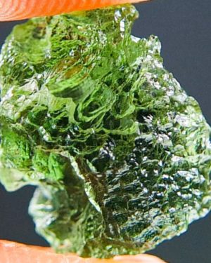 Boulder Shape Vibrant Green Moldavite (1.36grams) 1
