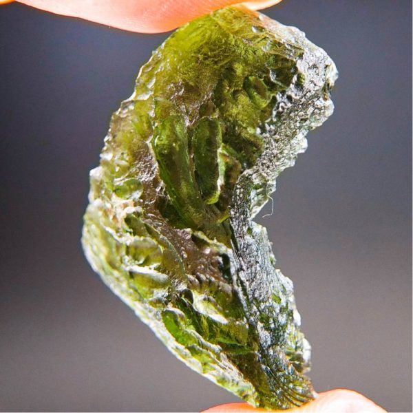 Shiny Bottle Green Moldavite With Certificate Of Authenticity (7.21grams) 2