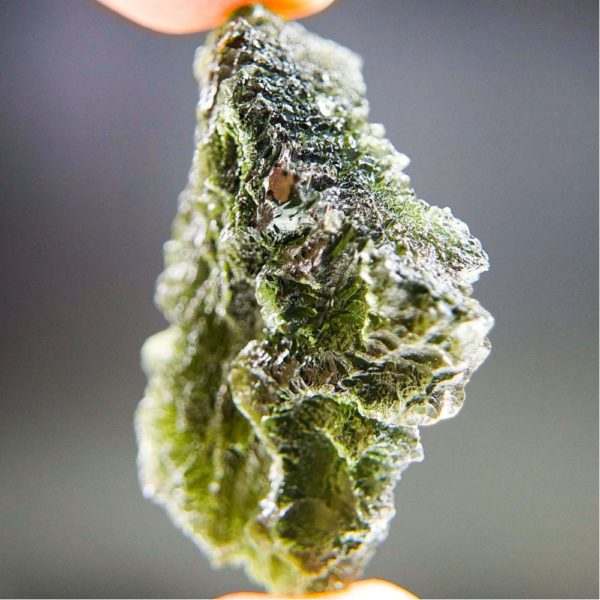 Quality A+/++ Large Bottle Green Moldavite With Certificate Of Authenticity (17.38grams) 2