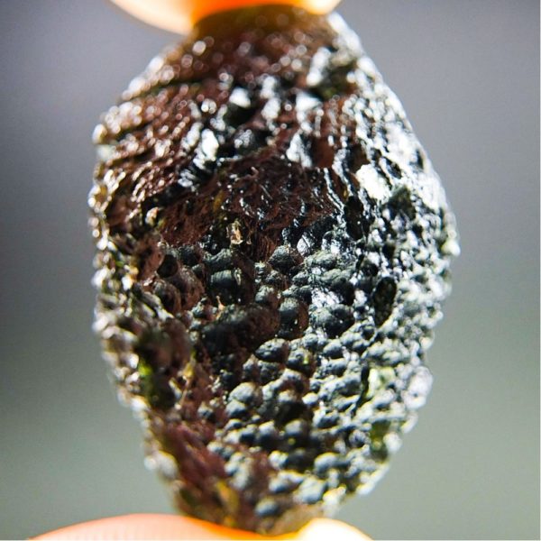 Shiny Corpulent Large Moldavite With Certificate Of Authenticity (19.41grams) 2