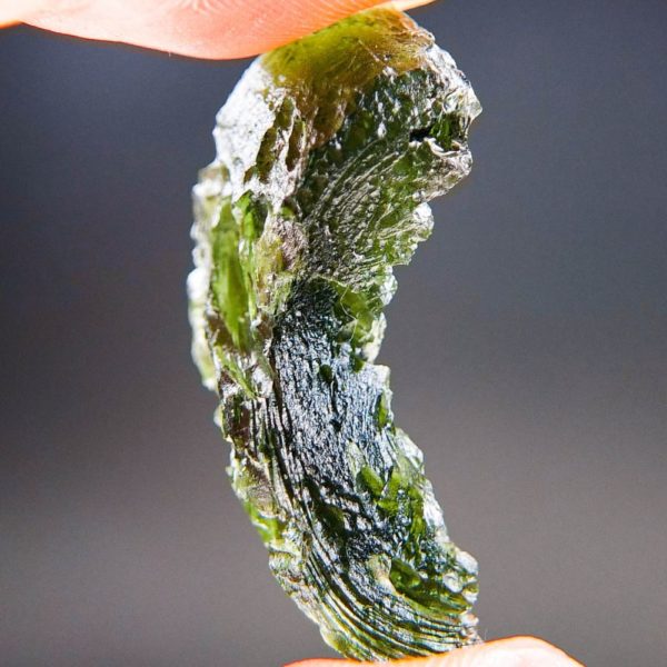 Shiny Bottle Green Moldavite With Certificate Of Authenticity (7.21grams) 3
