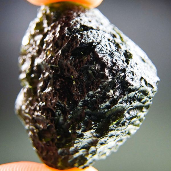 Shiny Corpulent Large Moldavite With Certificate Of Authenticity (19.41grams) 3