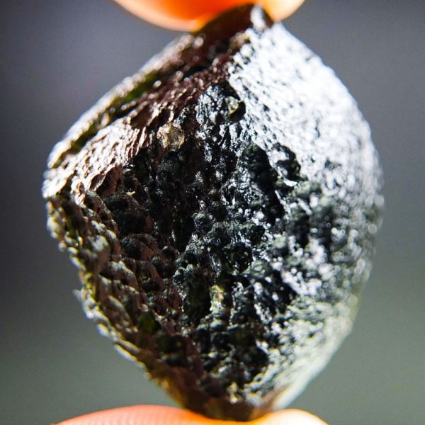 Shiny Corpulent Large Moldavite With Certificate Of Authenticity (19.41grams) 4