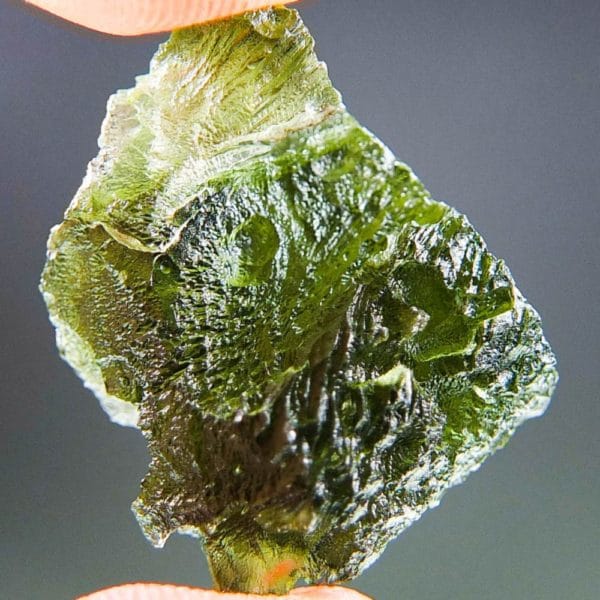Quality A+ Olive Green Moldavite With Certificate Of Authenticity (5.95grams) 4