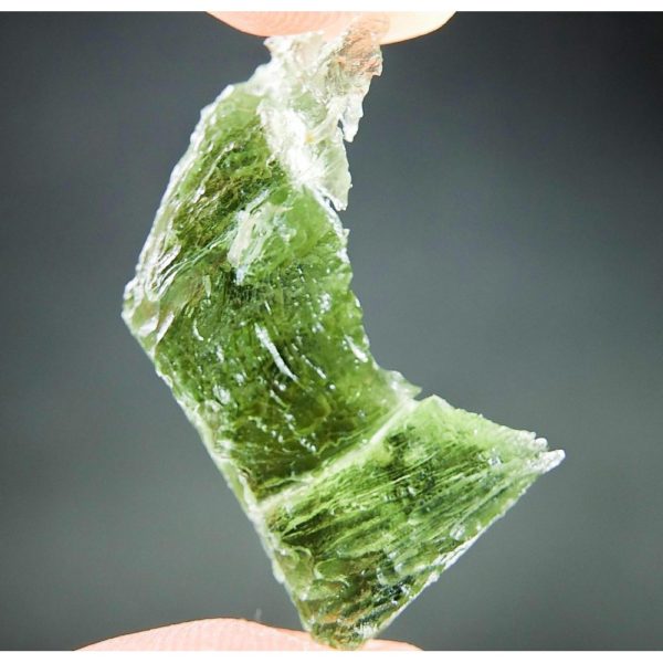 Shiny Bottle Green Moldavite With Natural Break (4.5grams) 4