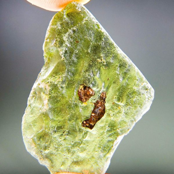 Yellow Green Strong Abrasion Moldavite With Certificate Of Authenticity (8.19grams) 4