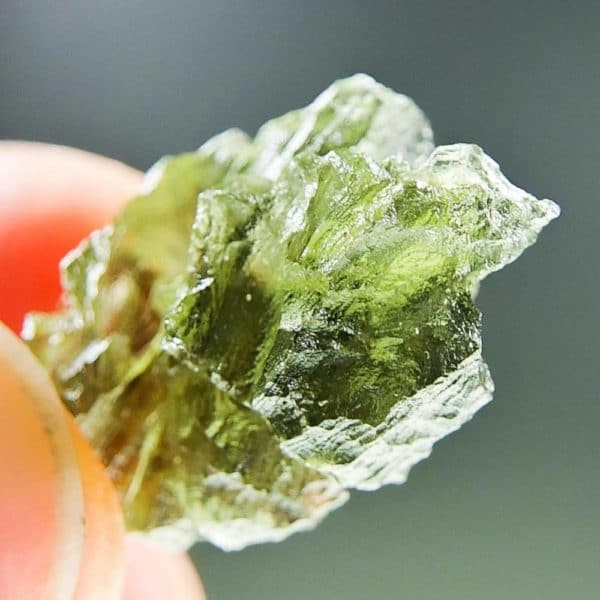 Quality A+/++ Shiny Olive Green Moldavite From Besednice With Certificate Of Authenticity (3.1grams) 5