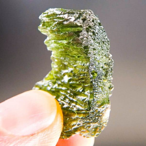 Shiny Bottle Green Moldavite With Certificate Of Authenticity (7.21grams) 5