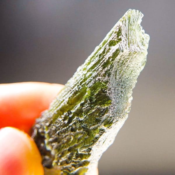 Quality A+ Natural Large Piece Moldavite With Certificate Of Authenticity (9.55grams) 5