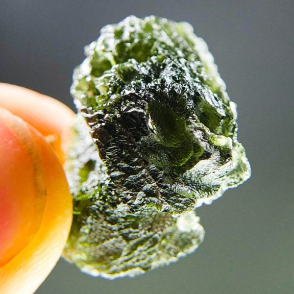 Quality A+ Olive Green Moldavite With Certificate Of Authenticity (5.95grams) 5