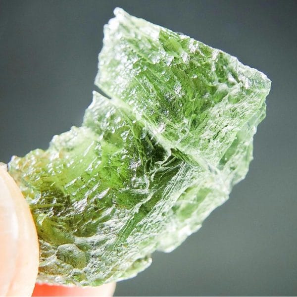 Shiny Bottle Green Moldavite With Natural Break (4.5grams) 6