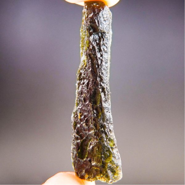 Large Brown Green Moldavite Found On Surface With Certificate Of Authenticity (12.35grams) 3