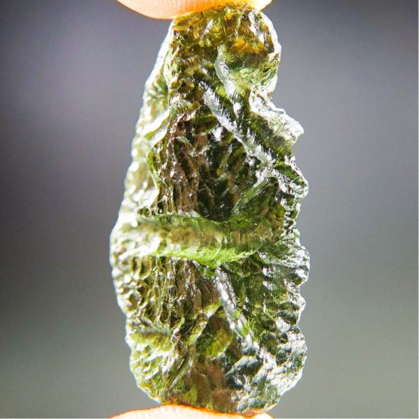 Quality A++ Elegant Vibrant Green Moldavite With Certificate Of Authenticity (8.2grams) 2