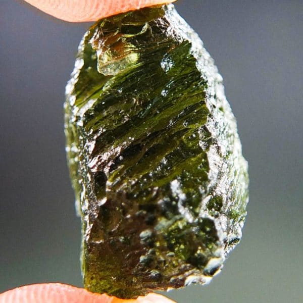 Shiny Moldavite With Channel And Open Bubble (5.31grams) 4