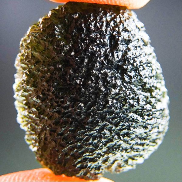 dark boulder shape moldavite with certificate of authenticity (7.46grams) 1