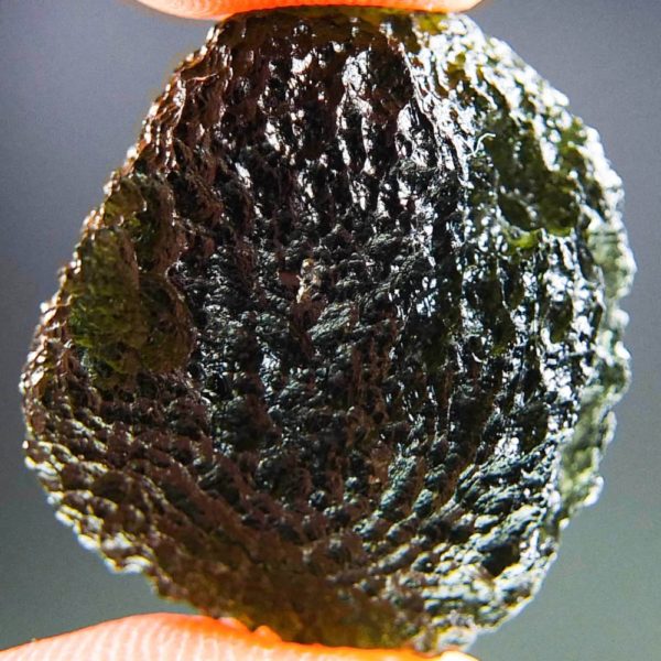 dark boulder shape moldavite with certificate of authenticity (7.46grams) 4