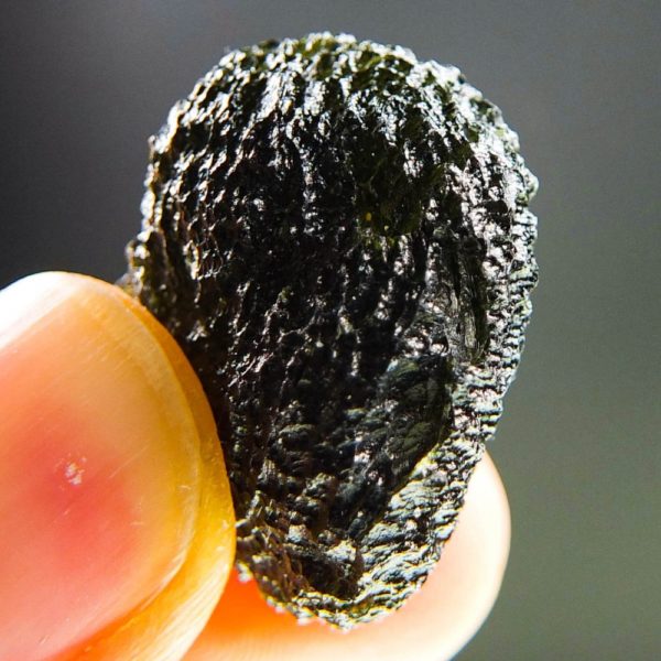 dark boulder shape moldavite with certificate of authenticity (7.46grams) 5