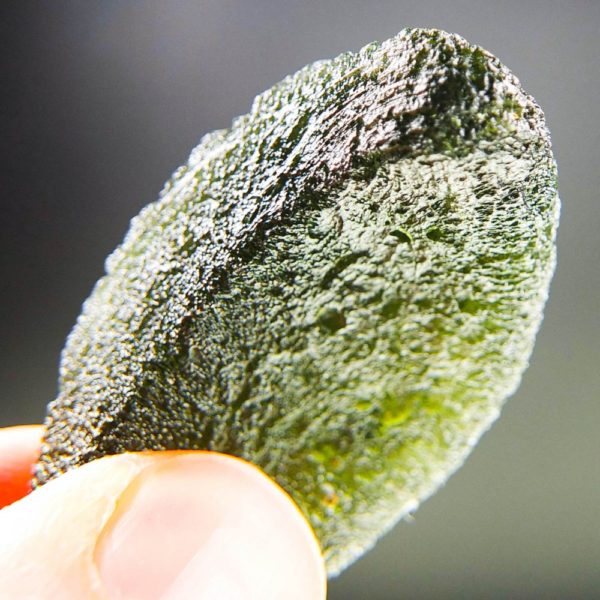 elipsoid shape large moldavite with certificate of authenticity (16.66grams) 5
