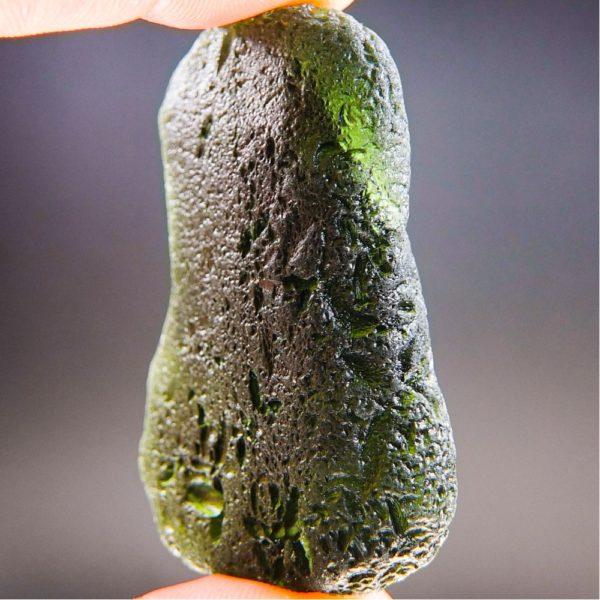 large light abrasion moldavite with certificate of authenticity (27.8grams) 2